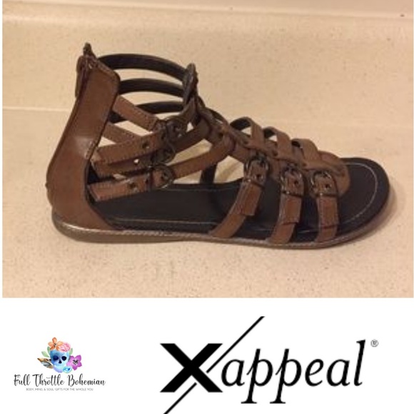zip back gladiator sandals